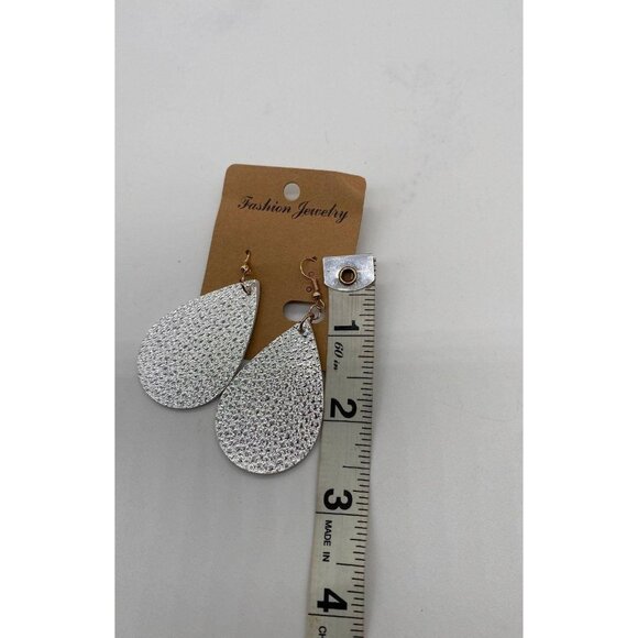 Women's Sliver Teardrop Statement Earrings Fashion Jewelry Hook Style Lightweigh - Picture 5 of 7